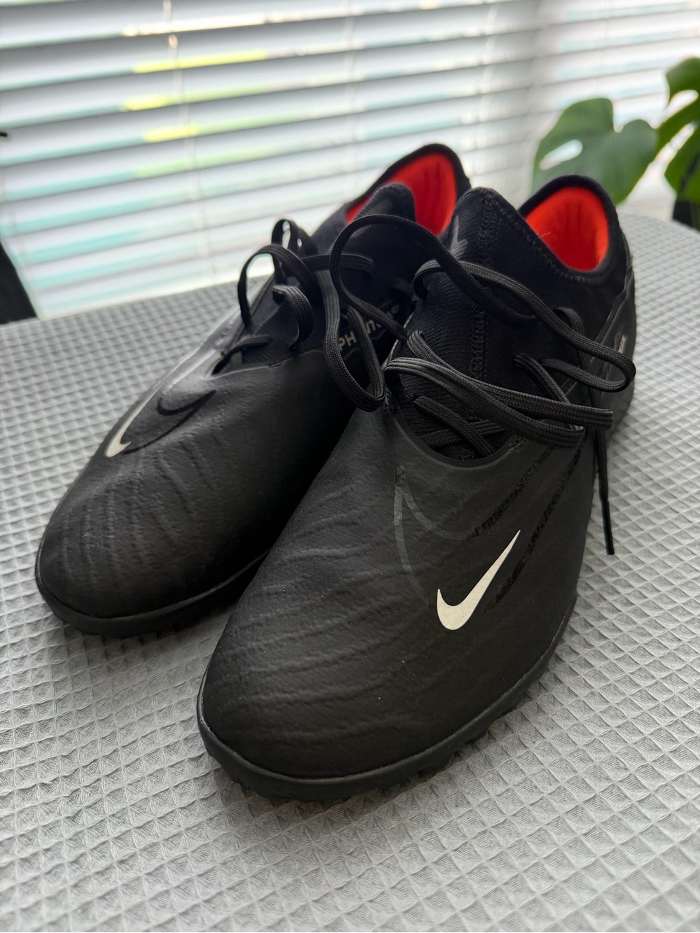 Nike Men’s Black Athletic Shoes with White Swoosh and Red Lining